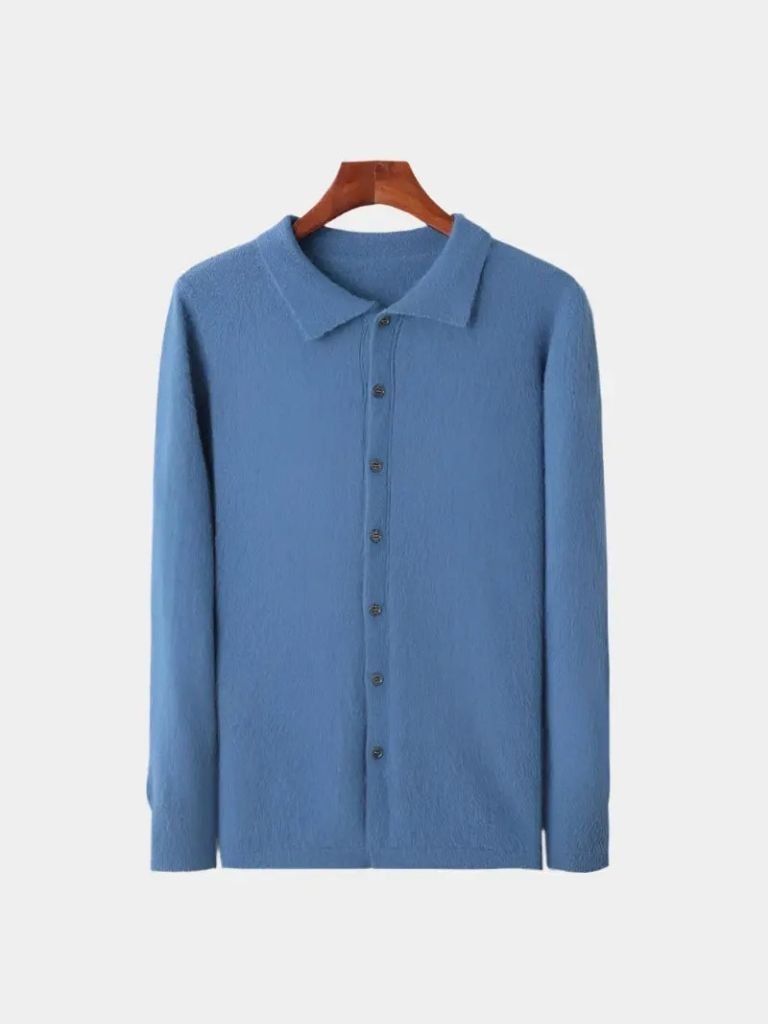 100% Cashmere Polo Cardigan - Dalton & Rowe