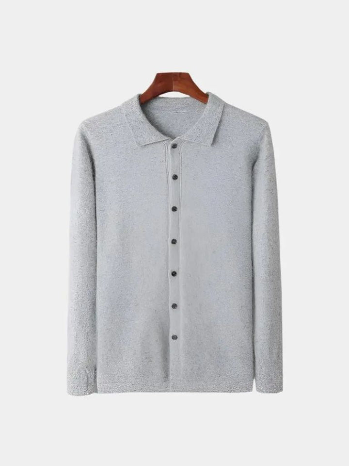 100% Cashmere Polo Cardigan - Dalton & Rowe