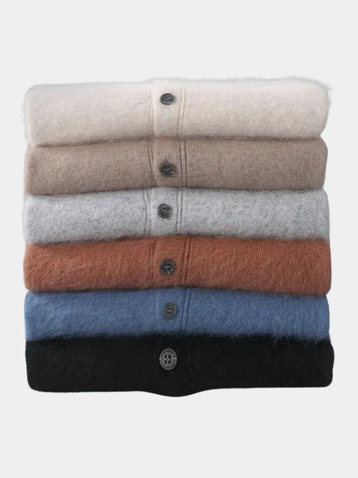 100% Cashmere Polo Cardigan - Dalton & Rowe