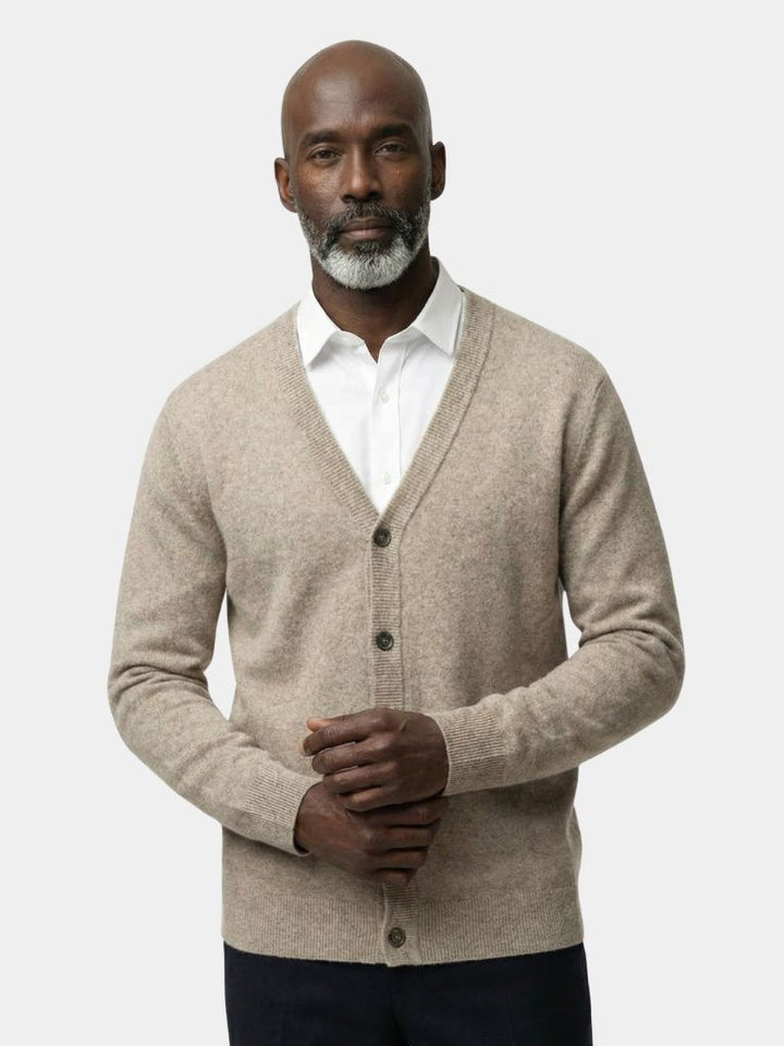 100% Merino Wool V Neck Knitwear Cardigan Sweater - Dalton & Rowe