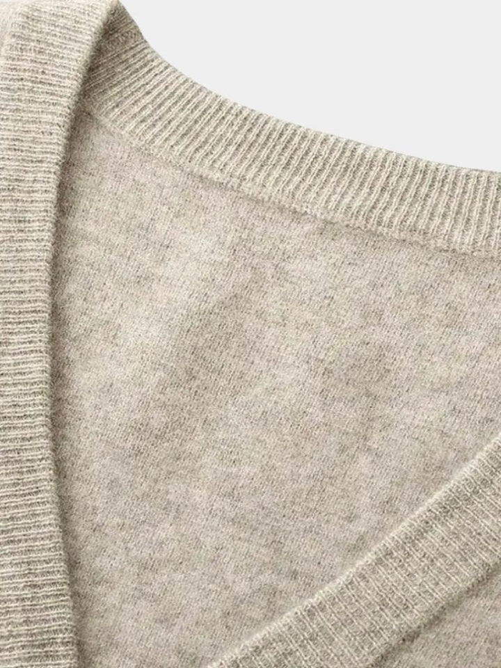 100% Merino Wool V Neck Knitwear Cardigan Sweater - Dalton & Rowe