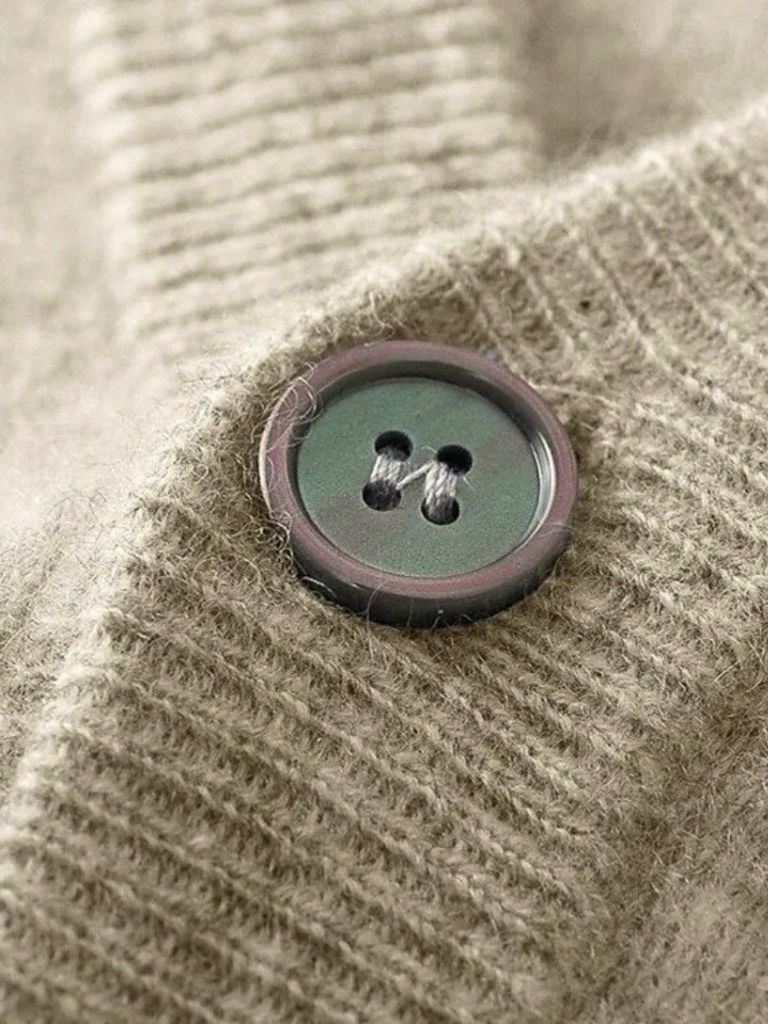 100% Merino Wool V Neck Knitwear Cardigan Sweater - Dalton & Rowe